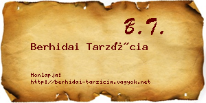 Berhidai Tarzícia névjegykártya